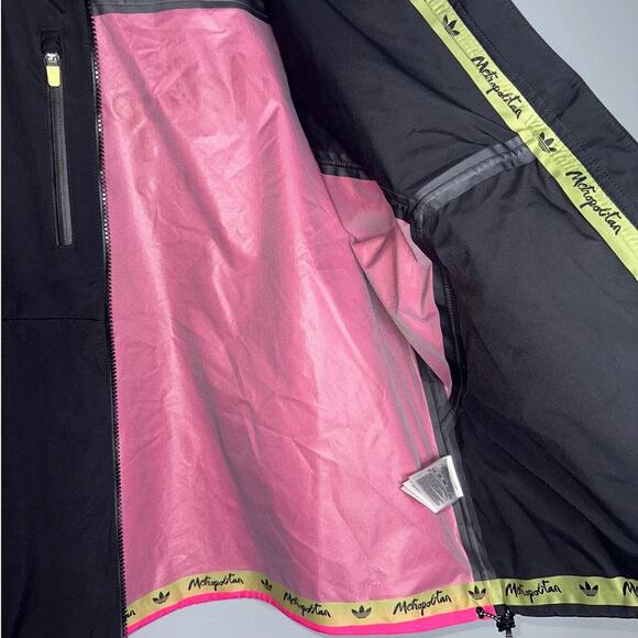 Adidas x Metropolitan USA 3L Skater Jacket Windbreaker Black/Pink Size Small - Picture 6 of 8